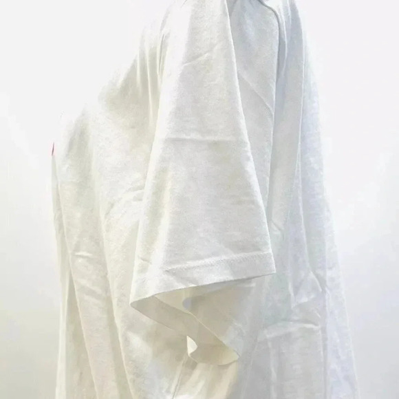 NWT LEVI'S Women Short Sleeve Pullover Round High Neck White Cropped Top Sz 1X - Picture 6 of 9